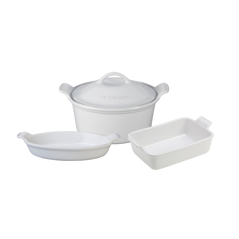 Le Creuset 4 Piece Stoneware Bakeware Set & Reviews